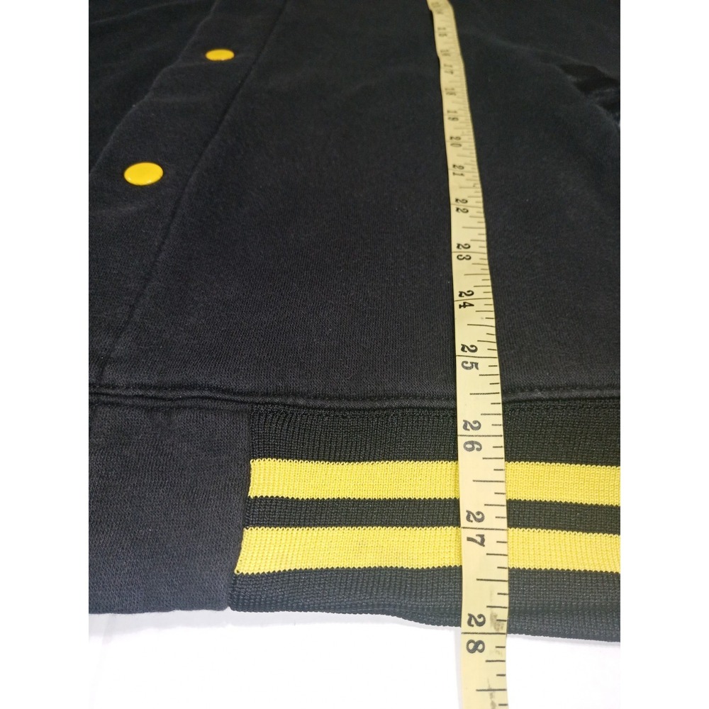 DC Comics Batman Varsity Jacket XL Black Yellow Snap Front‎ Long Sleeve Bomber - Picture 6 of 13